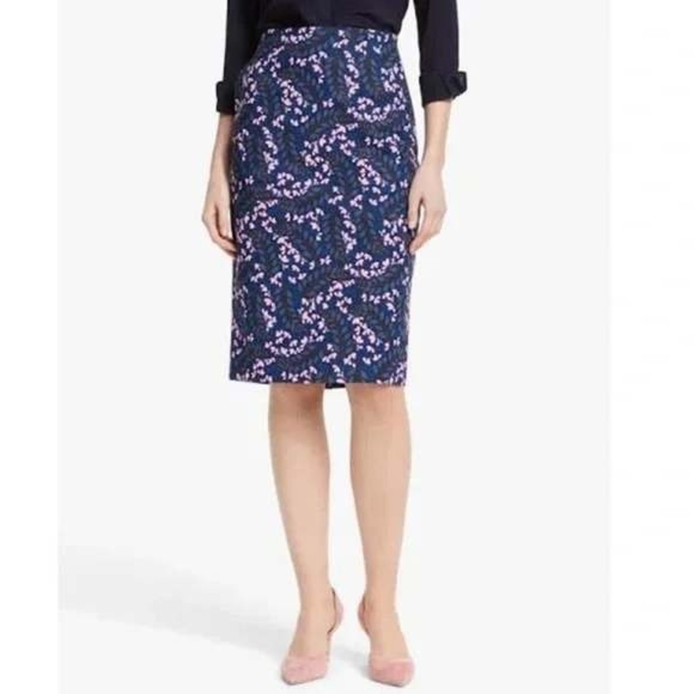 Boden Kensington Floral Pencil Skirt Women's 2 Knee‎ Length Preppy Work Modest